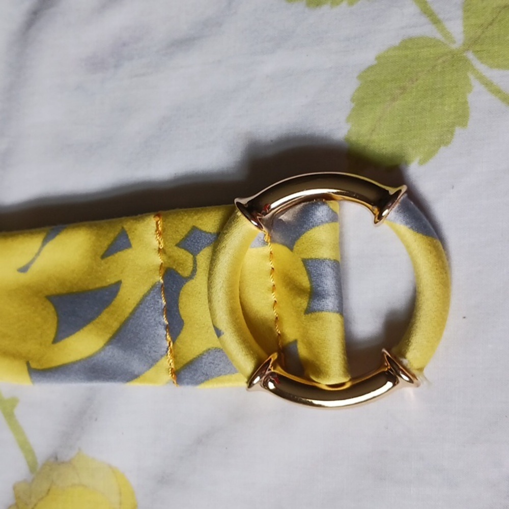 Nwt J.Crew Silk Belt Nautical Yellow Gold Women's Preppy